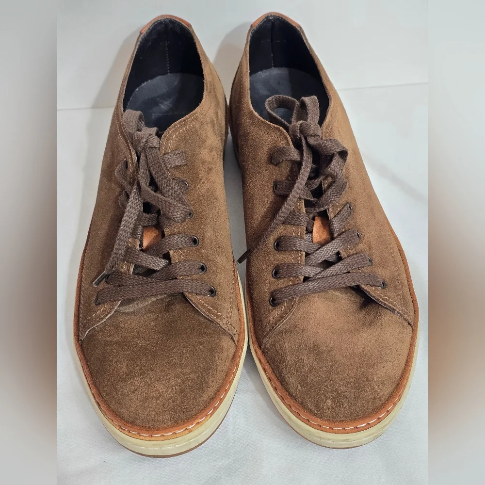 To Boot New York Adam Derrick Geoffrey Tan Suede Sneaker Minimalist Casual Sz 8